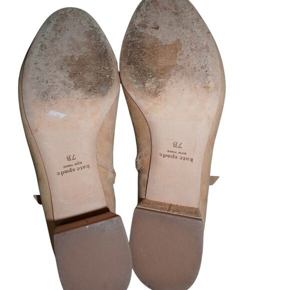 Kate Spade New York Suede Ankle Booties – Size 7B, Beige Tan - Picture 8 of 8